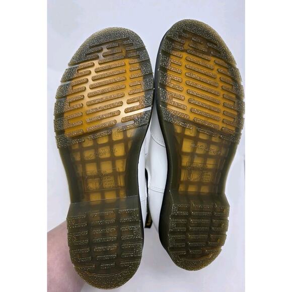 Doc Martens Boots 2976 YS White Leather Chelsea Yellow Stitch Mens 8 Womens 9 main image 7